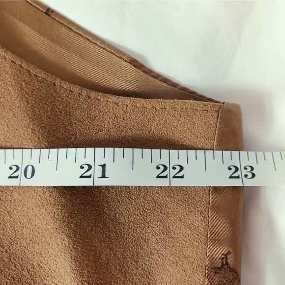 VNTG Westchester Suede Leather Men's Large Tan Vest for A.J. August - Picture 6 of 9